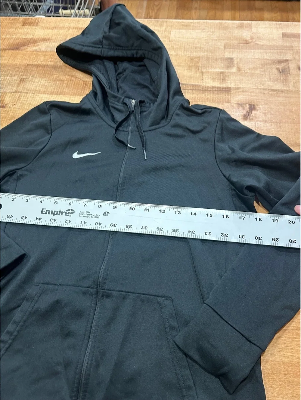 Nike Dri-FIT black full zip hooded jacket youth small